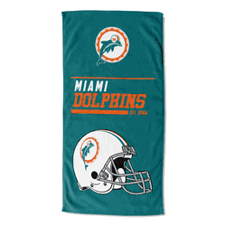NFL Miami Dolphins 40 Yard Dash Legacy Printed Beach Towel
