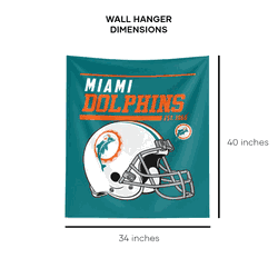 NFL Miami Dolphins 40 YD Dash Legacy Printed Wall Hanging