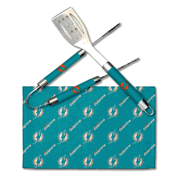 NFL Miami Dolphins BBQ Grill Utensil Set