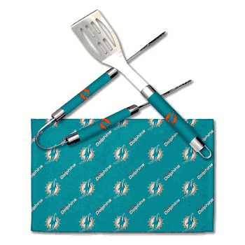 NFL Miami Dolphins BBQ Grill Utensil Set