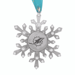 NFL Miami Dolphins Snowflake Collectible Ornament
