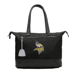 NFL Minnesota Vikings Laptop Tote Bag with Colored Zipper Pull Accessory