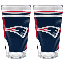 NFL New England Patriots 2pc Pint Glass Set