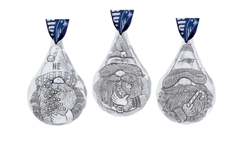 NFL New England Patriots 3-Piece Gridiron Gnomes Ornament Set