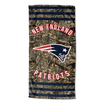 NFL New England Patriots Real Tree Stripes Beach Towel