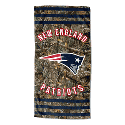 NFL New England Patriots Real Tree Stripes Beach Towel