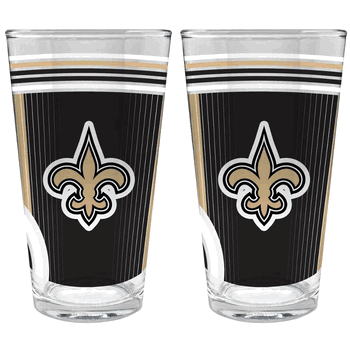 NFL New Orleans Saints 2pc Pint Glass Set