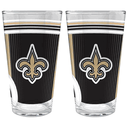NFL New Orleans Saints 2pc Pint Glass Set