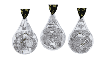 NFL New Orleans Saints 3-Piece Gridiron Gnomes Ornament Set