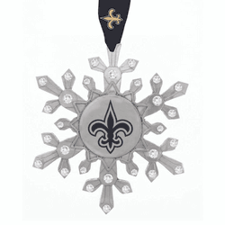 NFL New Orleans Saints Snowflake Collectible Ornament