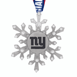 NFL New York Giants Snowflake Collectible Ornament