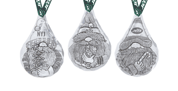 NFL New York Jets 3-Piece Gridiron Gnomes Ornament Set