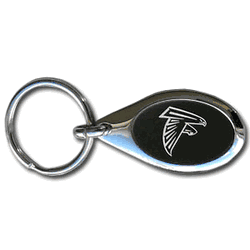 NFL Oval Chrome Key Chain - Atlanta Falcons