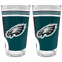 NFL Philadelphia Eagles 2pc Pint Glass Set