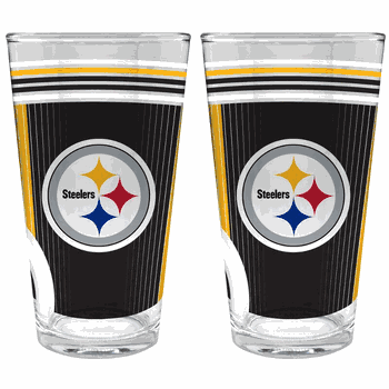 NFL Pittsburgh Steelers 2pc Pint Glass Set