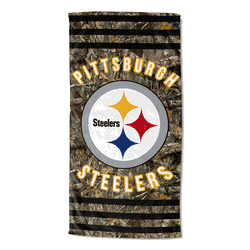 NFL Pittsburgh Steelers Real Tree Stripes Beach Towel