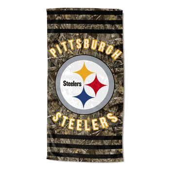 NFL Pittsburgh Steelers Real Tree Stripes Beach Towel
