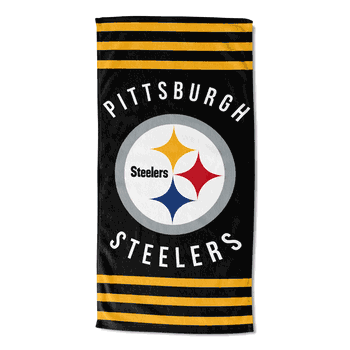 NFL Pittsburgh Steelers Stripes Beach Towel