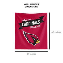 NFL Premium Arizona Cardinals Printed Wall Hanging 34in x 40in