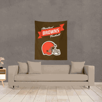 NFL Premium Cleveland Browns Printed Wall Hanging 34in x 40in