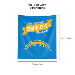 NFL Premium Los Angeles Chargers Printed Wall Hanging 34in x 40in