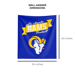 NFL Premium Los Angeles Rams Printed Wall Hanging 34in x 40in