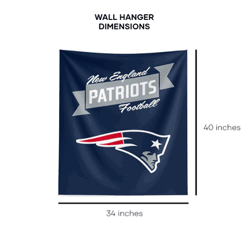 NFL Premium New England Patriots Printed Wall Hanging 34in x 40in