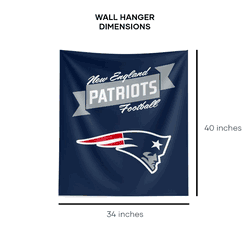 NFL Premium New England Patriots Printed Wall Hanging 34in x 40in