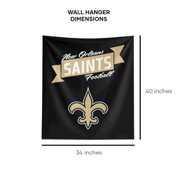 NFL Premium New Orleans Saints Printed Wall Hanging 34in x 40in
