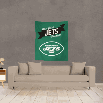 NFL Premium New York Jets Printed Wall Hanging 34in x 40in