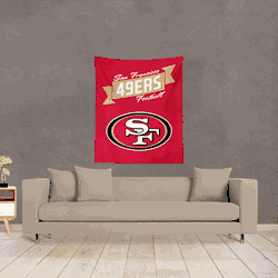 NFL Premium San Francisco 49ers Printed Wall Hanging 34in x 40in
