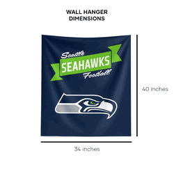 NFL Premium Seattle Seahawks Printed Wall Hanging 34in x 40in