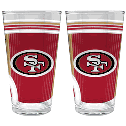 NFL San Francisco 49ers 2pc Pint Glass Set