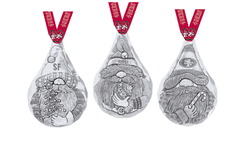 NFL San Francisco 49ers 3-Piece Gridiron Gnomes Ornament Set