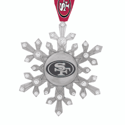 NFL San Francisco 49ers Snowflake Collectible Ornament