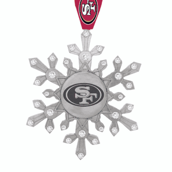 NFL San Francisco 49ers Snowflake Collectible Ornament