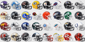 NFL Set All 32 Teams of Replica Speed Mini Helmets