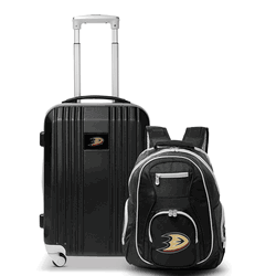 NHL Anaheim Mighty Ducks Premium 2-Piece Backpack & Carry-On Set