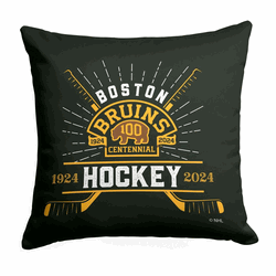 NHL Boston Bruins 100th Anniversary Fanatic Throw Pillow 18x18 Inches