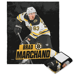 NHL Boston Bruins Brad Marchand Player Silk Touch Throw Blanket 50x60 Inches