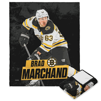 NHL Boston Bruins Brad Marchand Player Silk Touch Throw Blanket 50x60 Inches