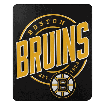 NHL Boston Bruins Campaign Fleece Throw Blanket 50x60 Inches