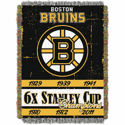 NHL Boston Bruins Commemorative 6x Champs Tapestry Throw