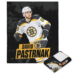NHL Boston Bruins David Pastrnak Player Silk Touch Throw Blanket 50x60 Inches