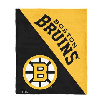 NHL Boston Bruins Halftone Silk Touch Throw Blanket 46x60 inches