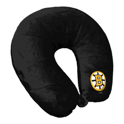 NHL Boston Bruins Logo Black Neck Pillow