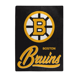 NHL Boston Bruins Signature Raschel Throw Blanket 50x60 Inches