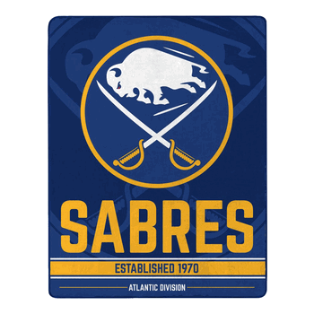 NHL Buffalo Sabres Breakaway Micro Raschel Throw Blanket 46x60 inches