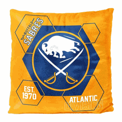 NHL Buffalo Sabres Connector Double Sided Velvet Pillow 16 x 16 Inches