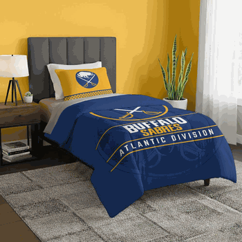 NHL Buffalo Sabres Draft Twin Bedding Set